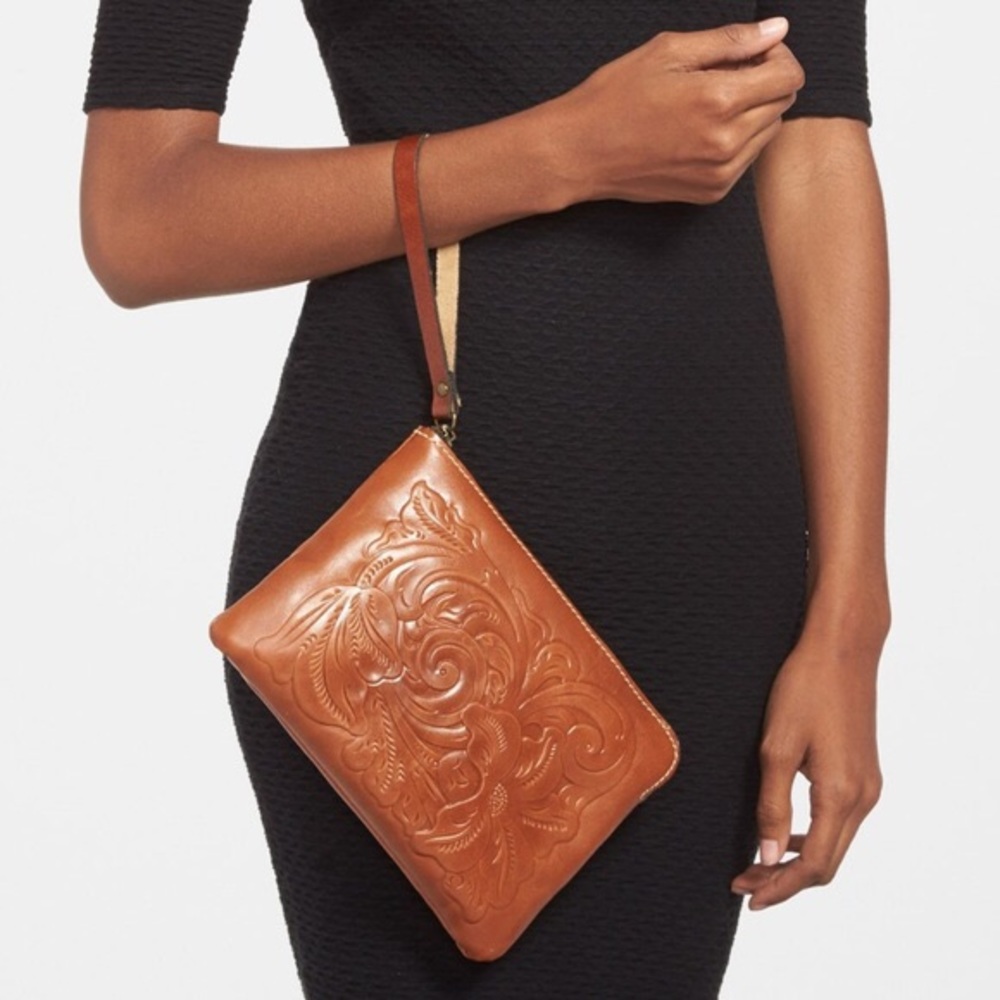Patricia Nash Cassini Leather embossed clutch NWT